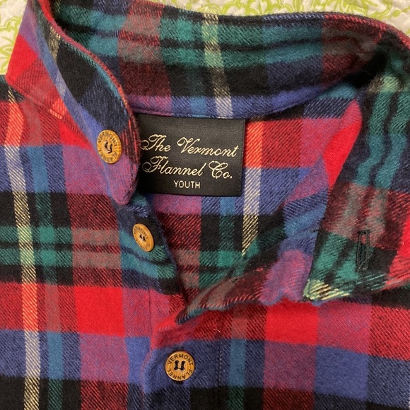 Vermont Flannel youth quarter button plaid shirt - Picture 3 of 3